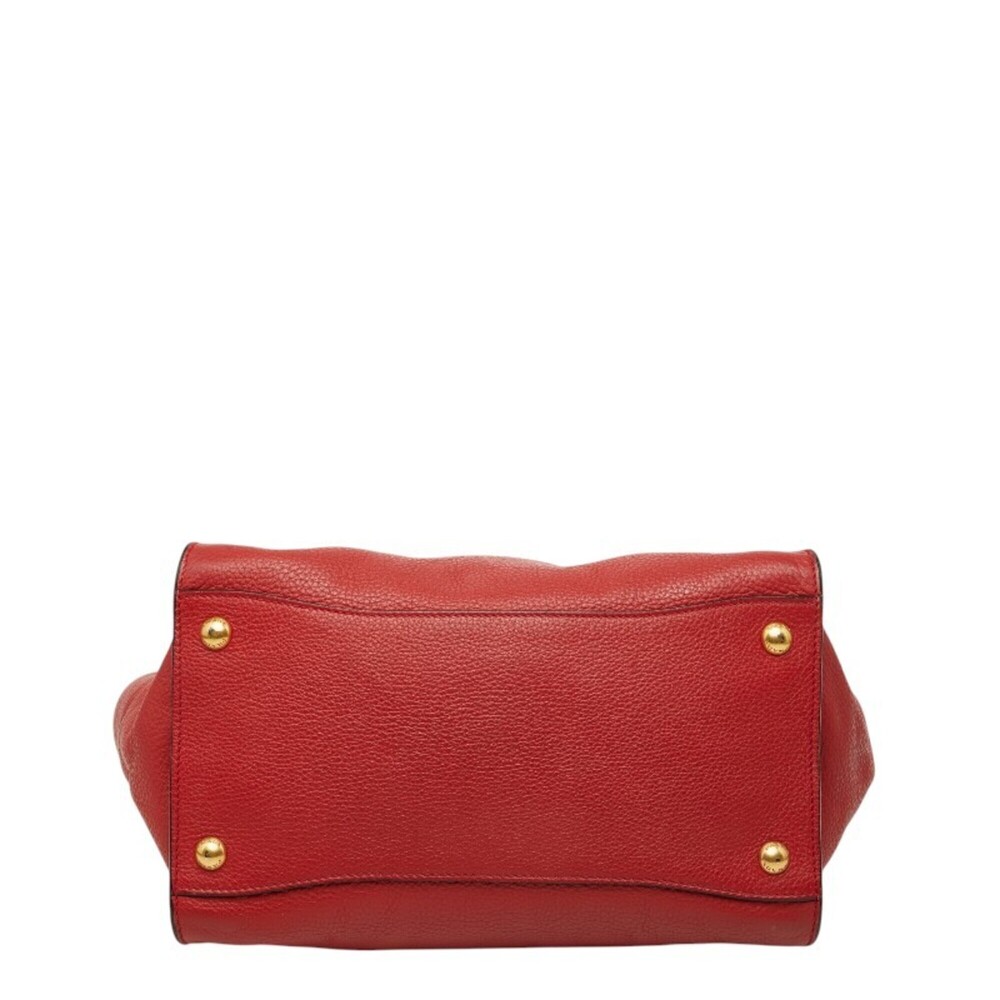 PRADA Red Leather Shoulder Bag - Picture 3 of 13